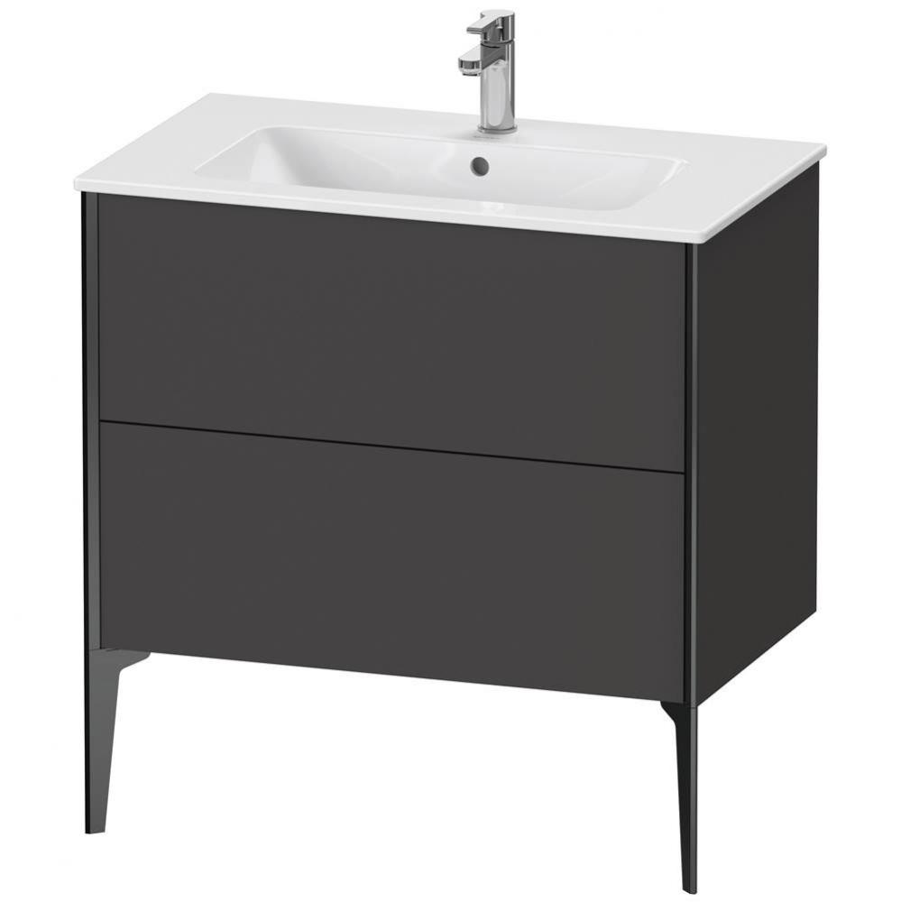 XViu Two Drawer Floorstanding Vanity Unit Graphite