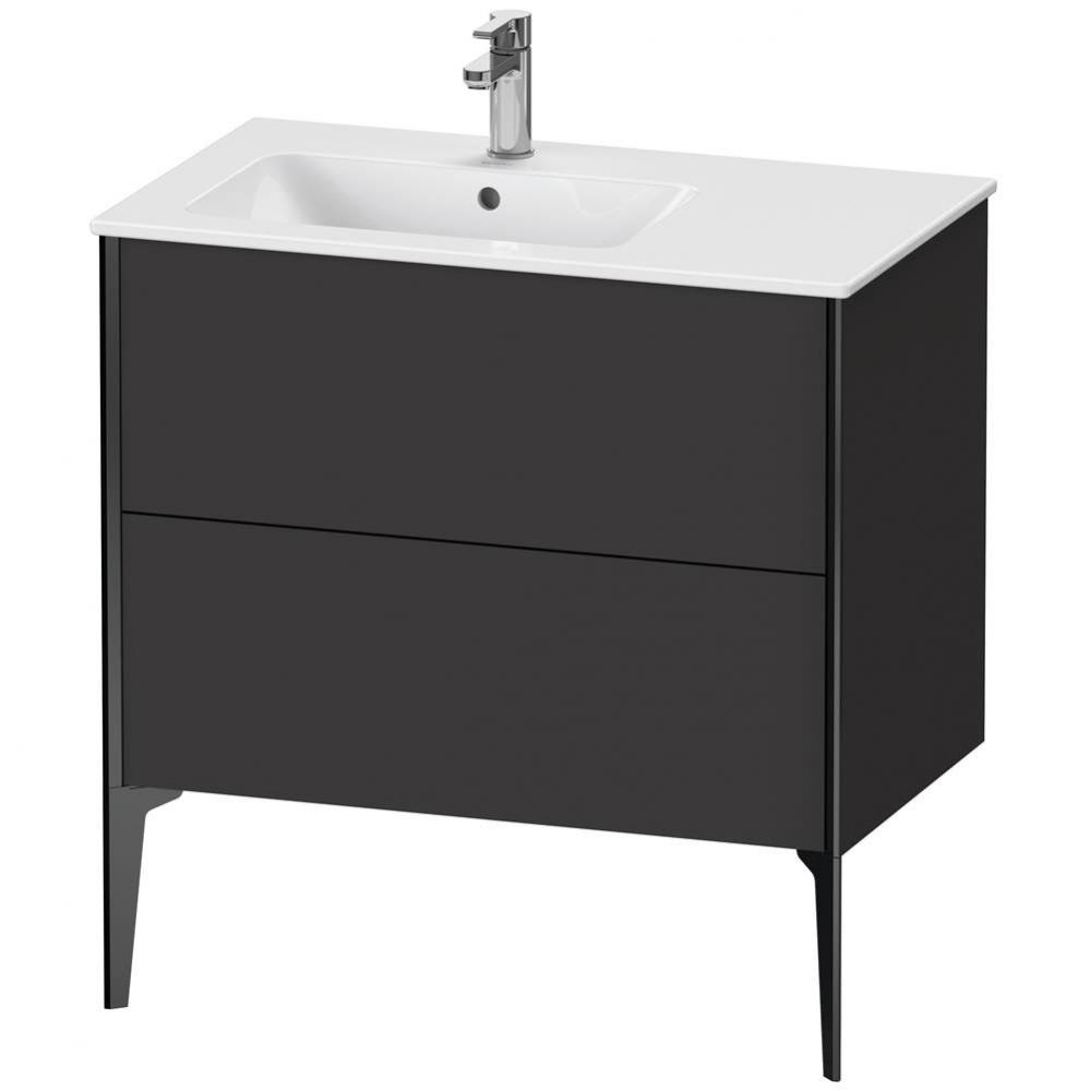 XViu Two Drawer Floorstanding Vanity Unit Graphite