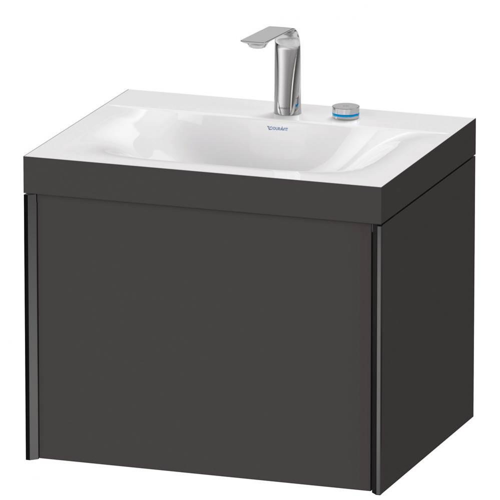 XViu One Drawer C-Bonded Wall-Mount Vanity Kit Graphite