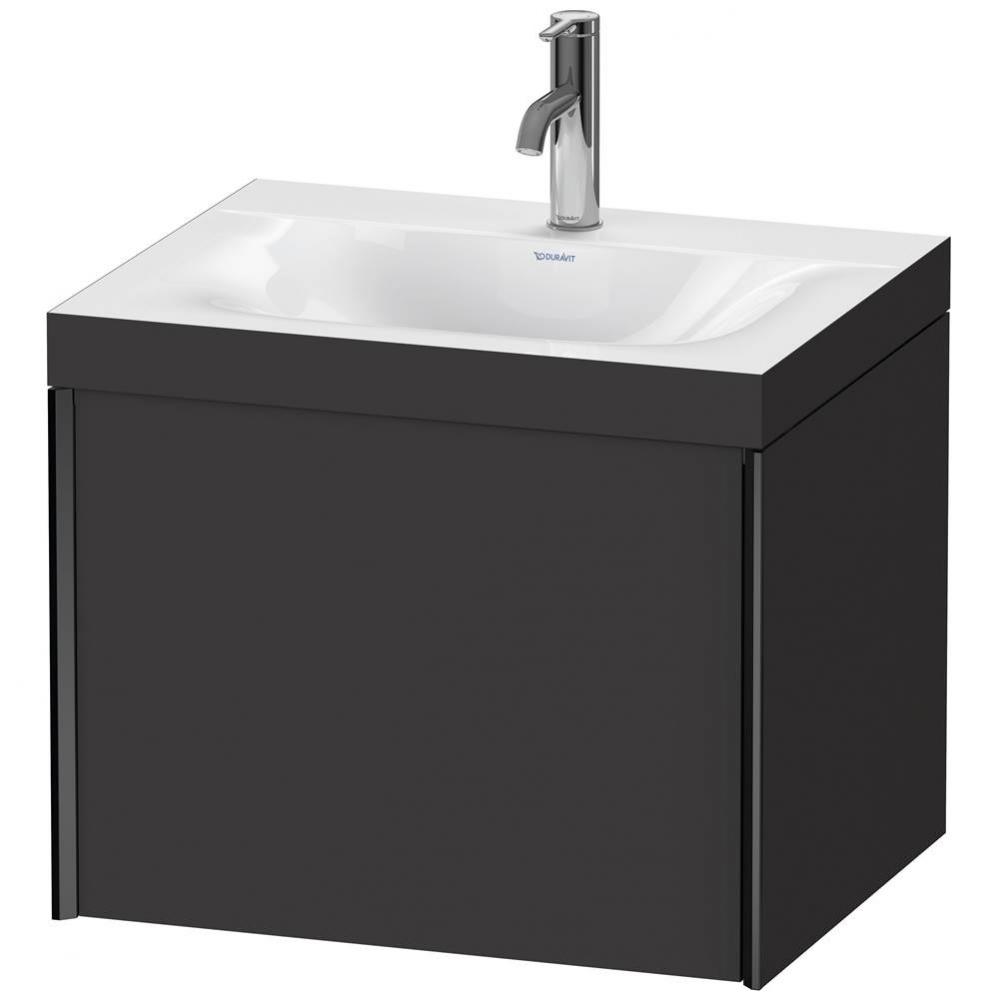 XViu One Drawer C-Bonded Wall-Mount Vanity Kit Graphite