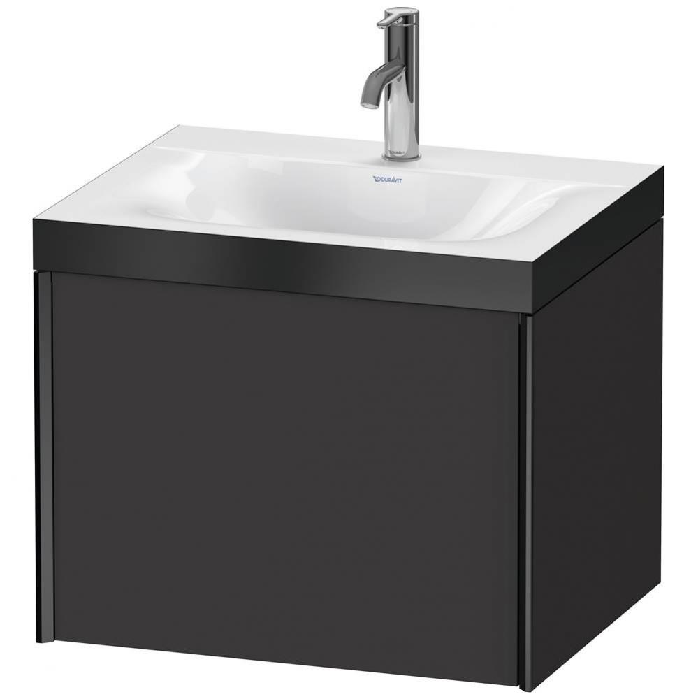 XViu One Drawer C-Bonded Wall-Mount Vanity Kit Graphite