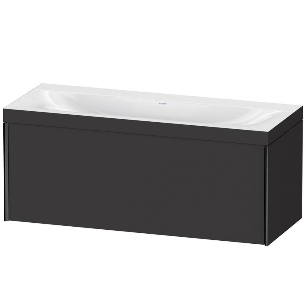 XViu One Drawer C-Bonded Wall-Mount Vanity Kit Graphite