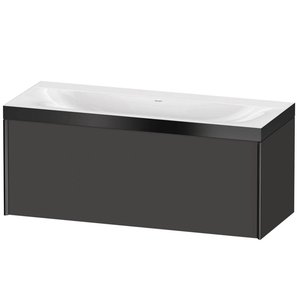 XViu One Drawer C-Bonded Wall-Mount Vanity Kit Graphite