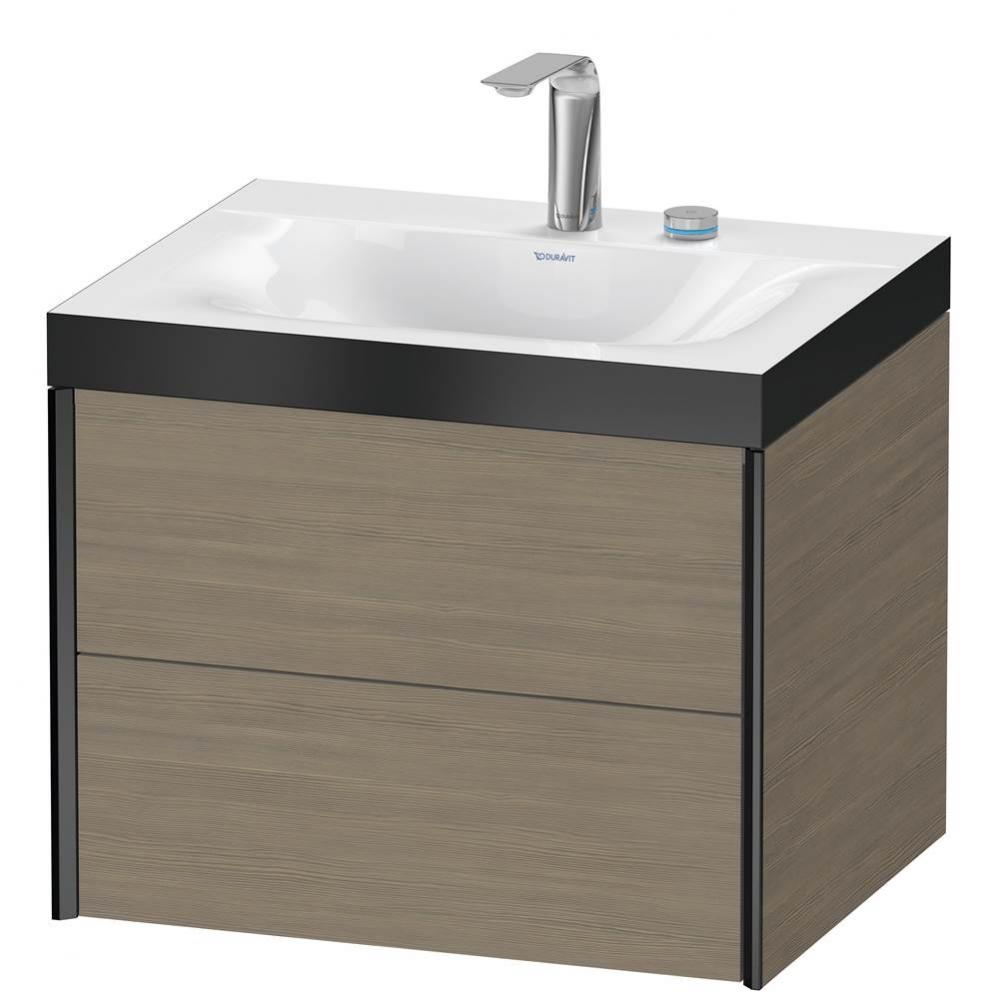 XViu Two Drawer C-Bonded Wall-Mount Vanity Kit Oak Terra