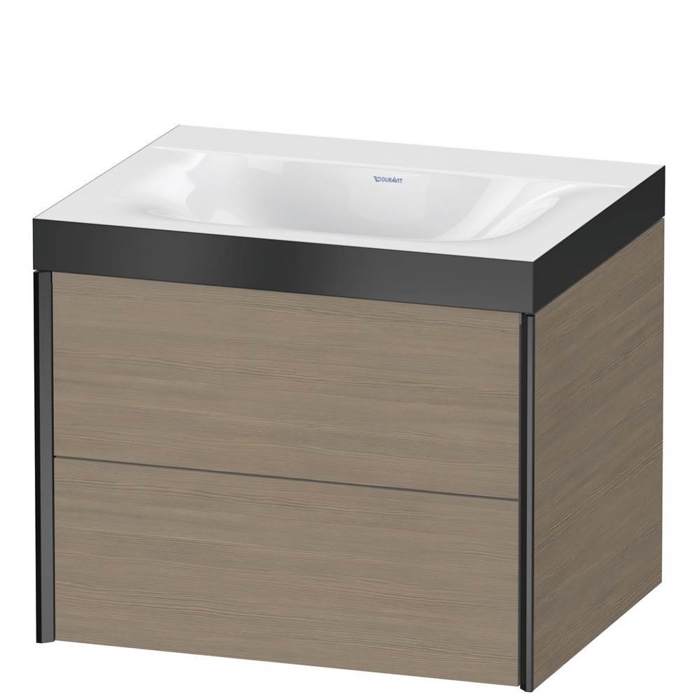 XViu Two Drawer C-Bonded Wall-Mount Vanity Kit Oak Terra