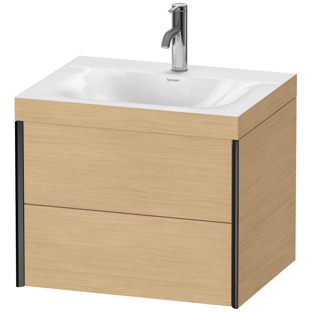 XViu Two Drawer C-Bonded Wall-Mount Vanity Kit Natural Oak