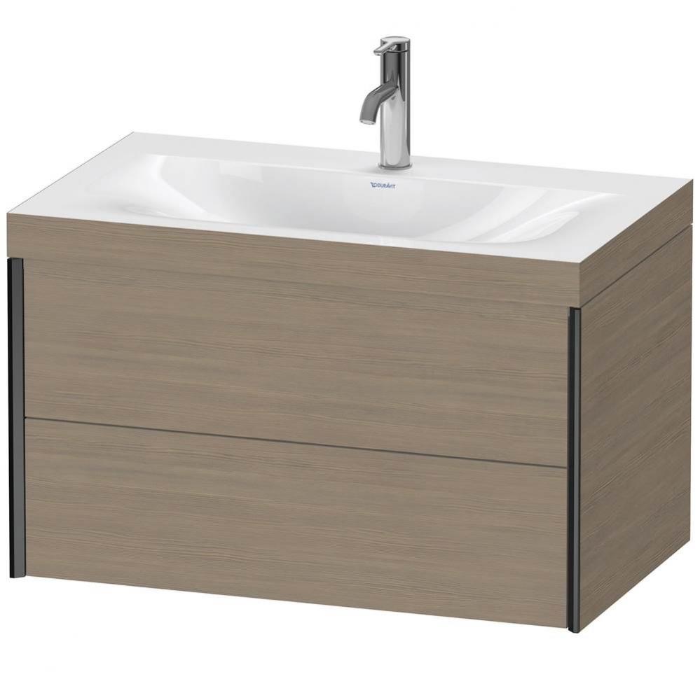 XViu Two Drawer C-Bonded Wall-Mount Vanity Kit Oak Terra