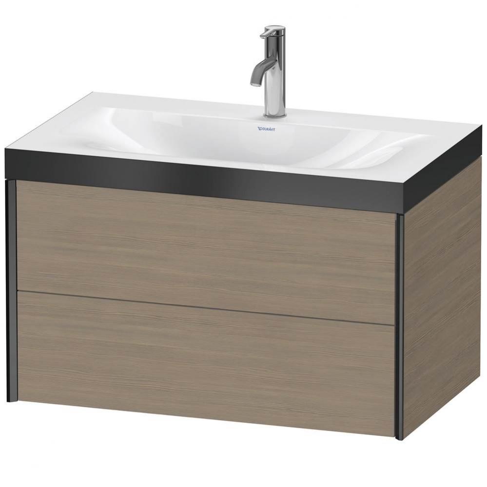 XViu Two Drawer C-Bonded Wall-Mount Vanity Kit Oak Terra