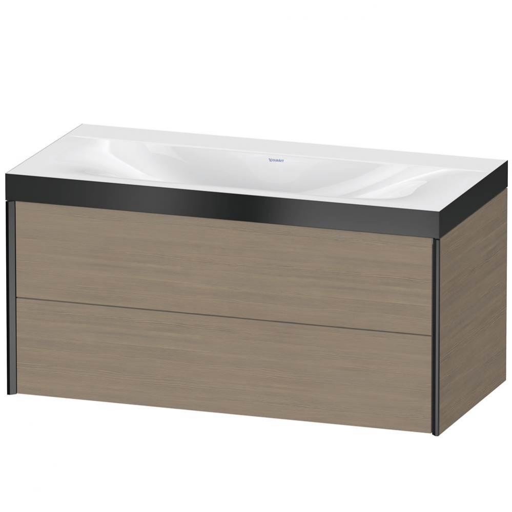 XViu Two Drawer C-Bonded Wall-Mount Vanity Kit Oak Terra