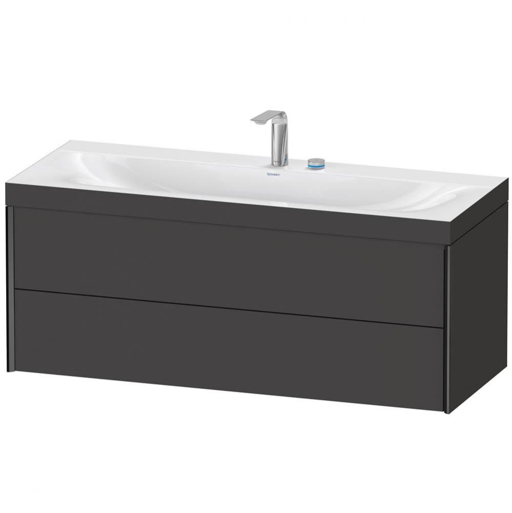 XViu Two Drawer C-Bonded Wall-Mount Vanity Kit Graphite