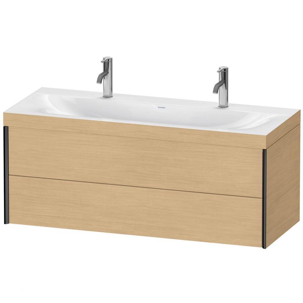 XViu Two Drawer C-Bonded Wall-Mount Vanity Kit Natural Oak