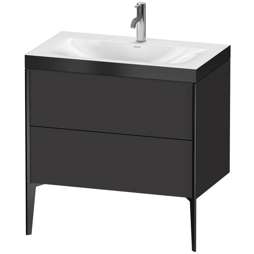 XViu Two Drawer C-Bonded Floorstanding Vanity Kit Graphite