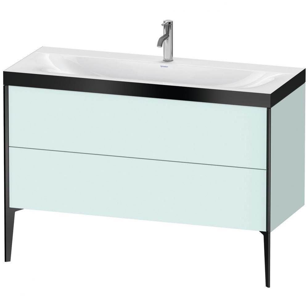 Duravit XViu Two Drawer C-Bonded Floorstanding Vanity Kit Light Blue