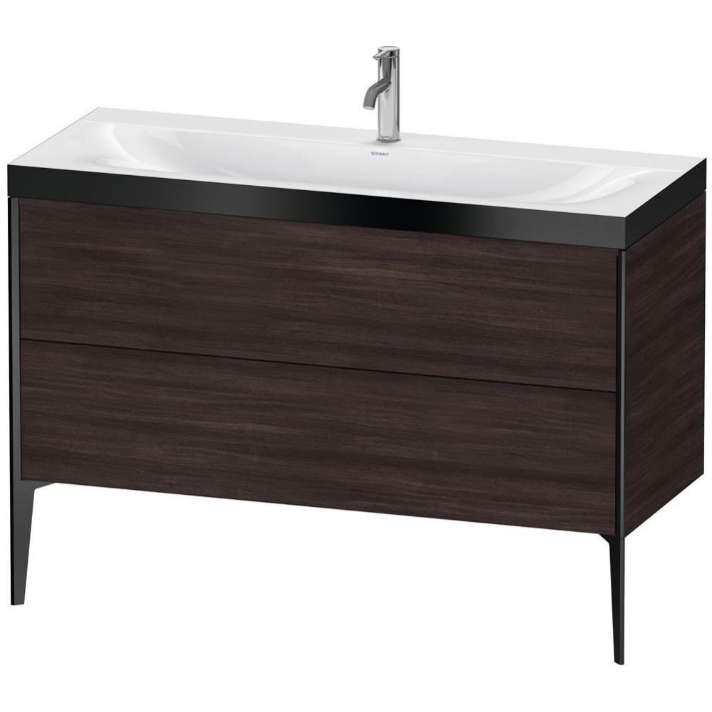 Duravit XViu Two Drawer C-Bonded Floorstanding Vanity Kit Chestnut Dark