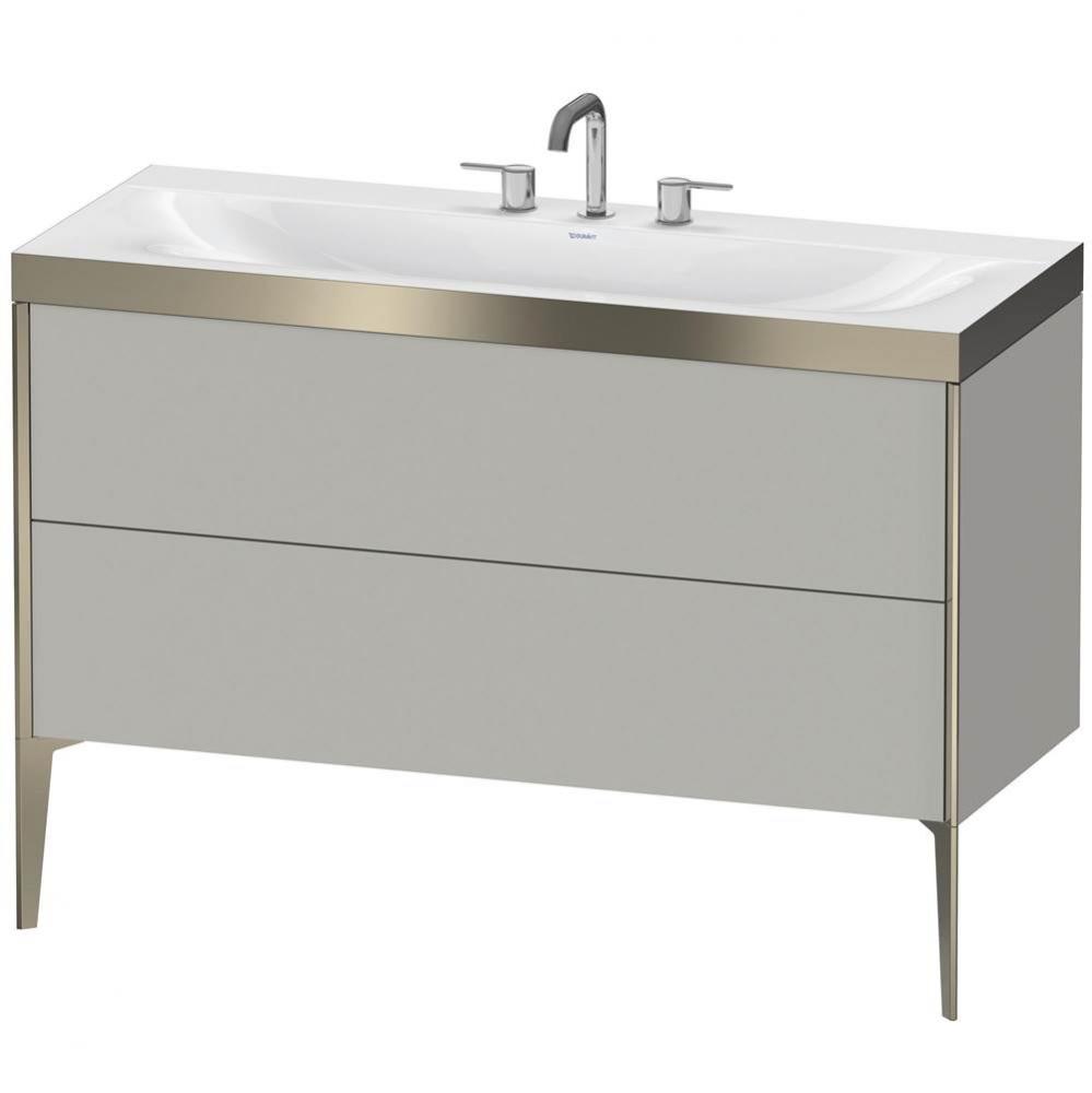 Duravit XViu C-Bonded Floorstanding Vanity  Concrete Gray Matte