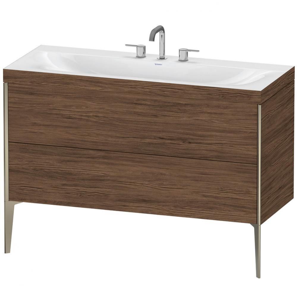 Duravit XViu C-Bonded Floorstanding Vanity  Dark Walnut