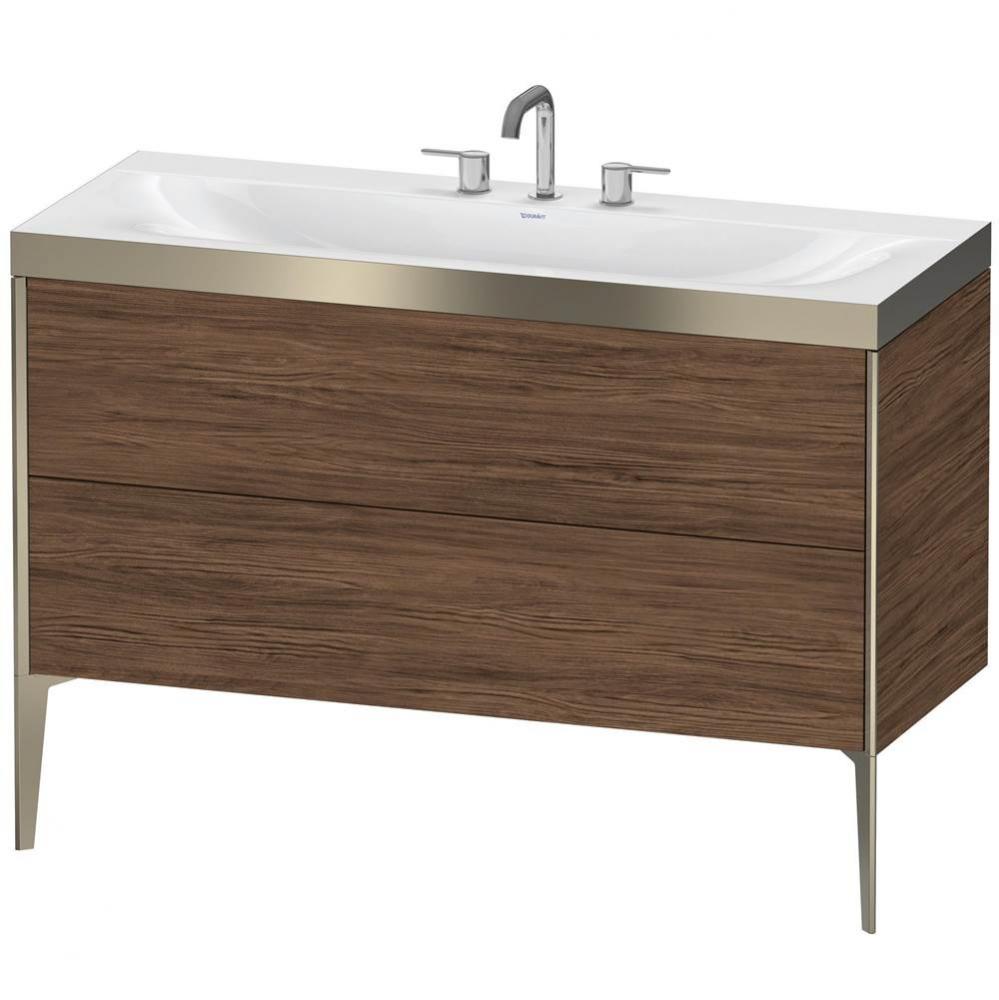 Duravit XViu C-Bonded Floorstanding Vanity  Dark Walnut