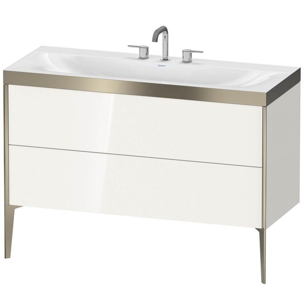 Duravit XViu C-Bonded Floorstanding Vanity  White High Gloss