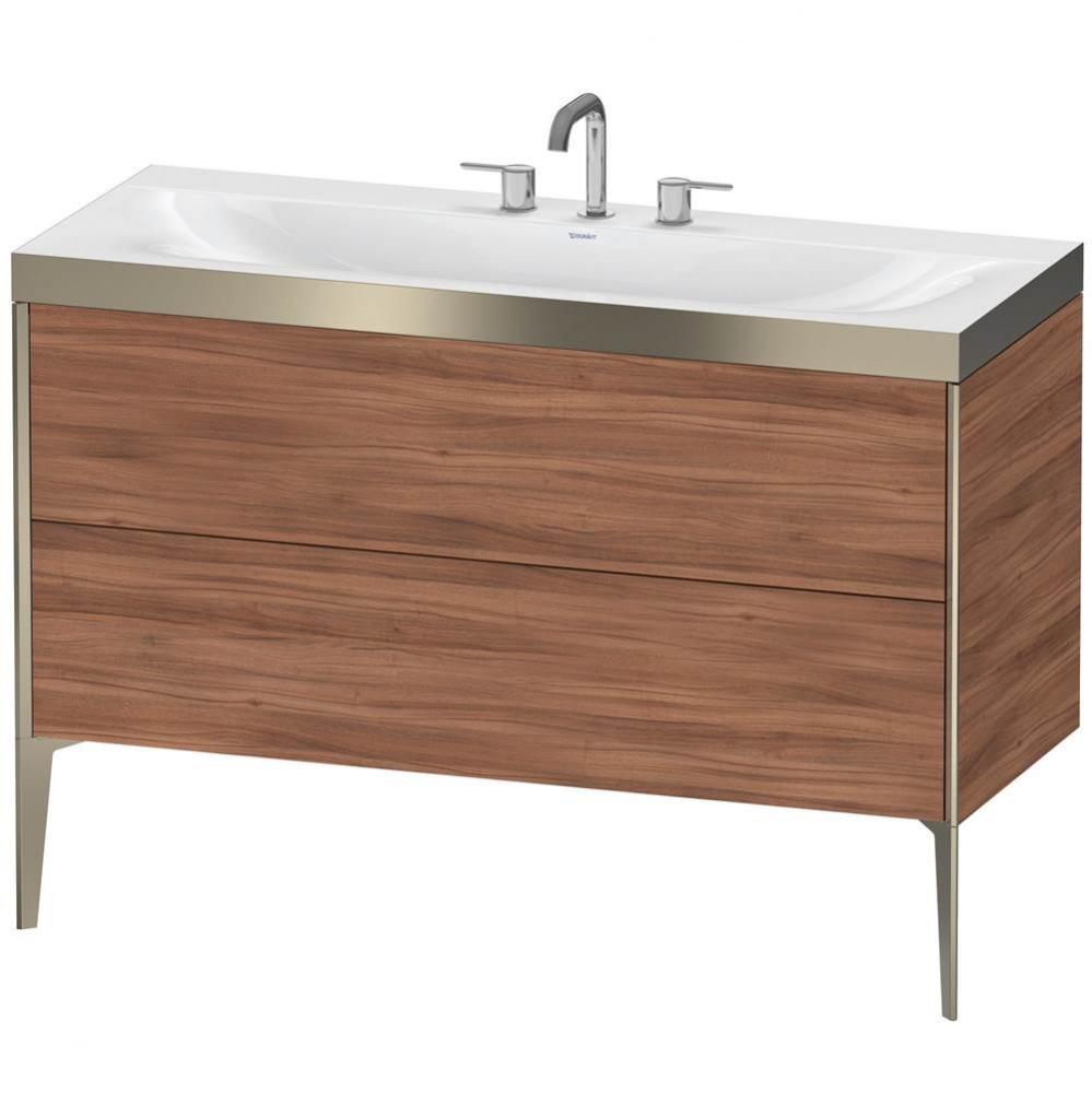 Duravit XViu C-Bonded Floorstanding Vanity  Natural Walnut