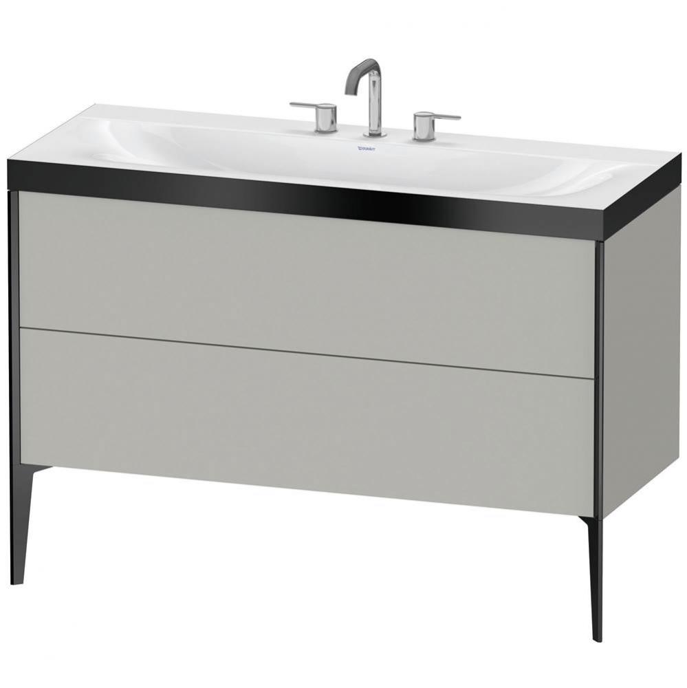 Duravit XViu C-Bonded Floorstanding Vanity  Concrete Gray Matte