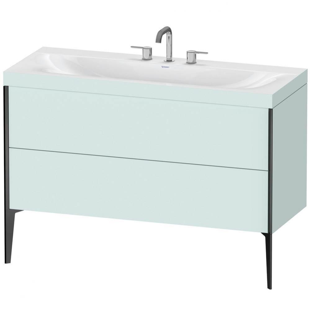 Duravit XViu C-Bonded Floorstanding Vanity  Light Blue Matte