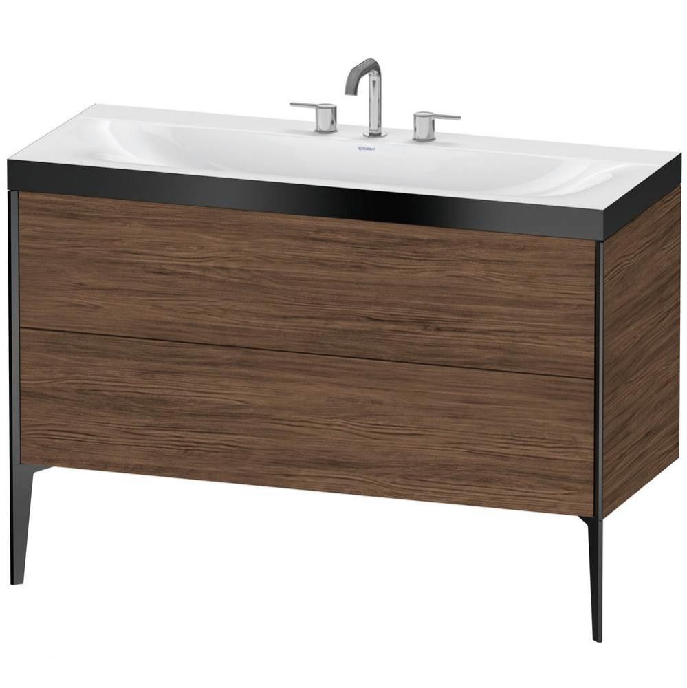 Duravit XViu C-Bonded Floorstanding Vanity  Dark Walnut