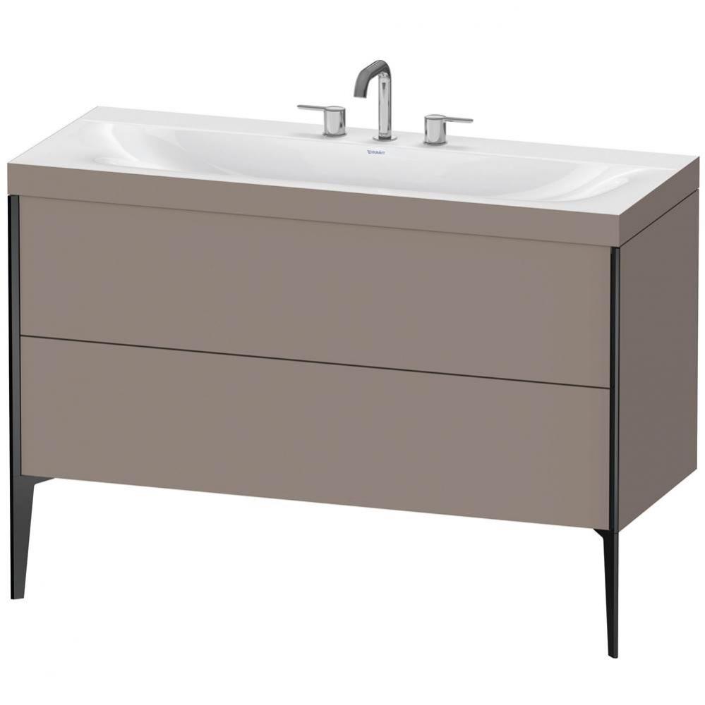 Duravit XViu C-Bonded Floorstanding Vanity  Basalt Matte