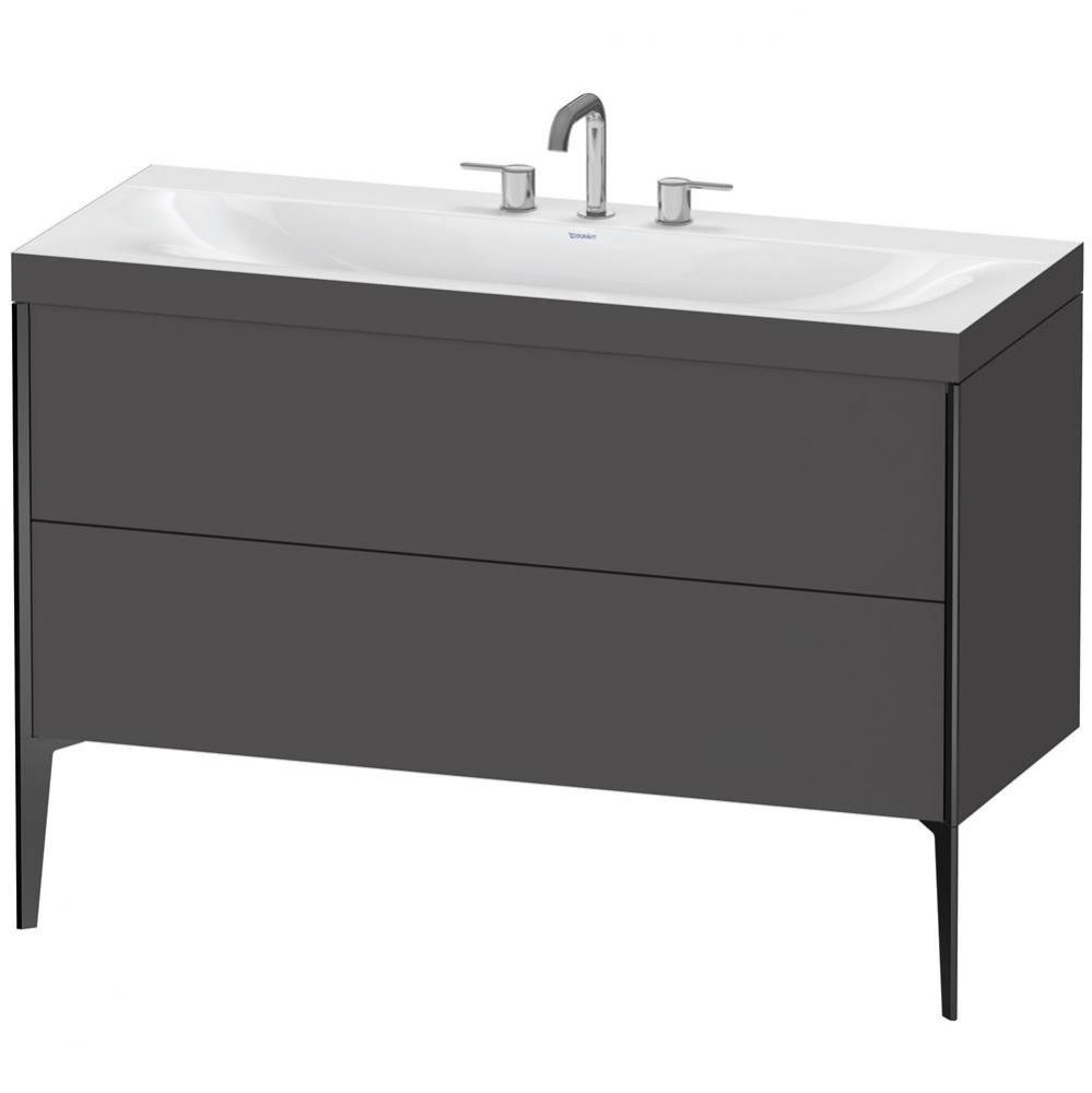 Duravit XViu C-Bonded Floorstanding Vanity  Graphite Matte