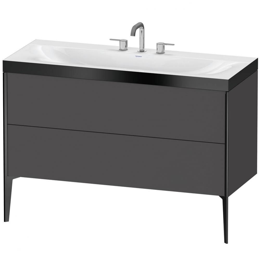 Duravit XViu C-Bonded Floorstanding Vanity  Graphite Matte