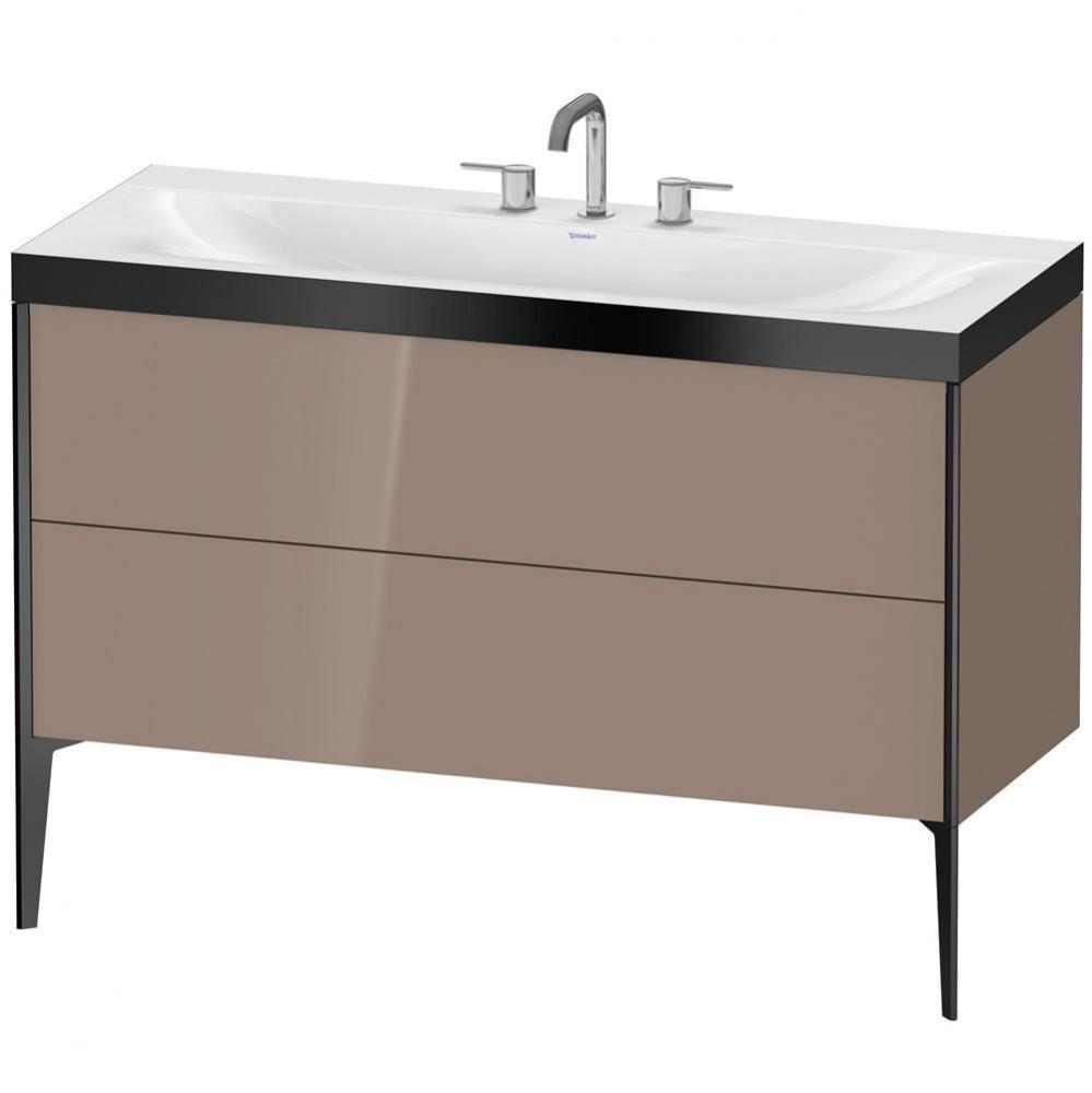 Duravit XViu C-Bonded Floorstanding Vanity  Cappuccino High Gloss