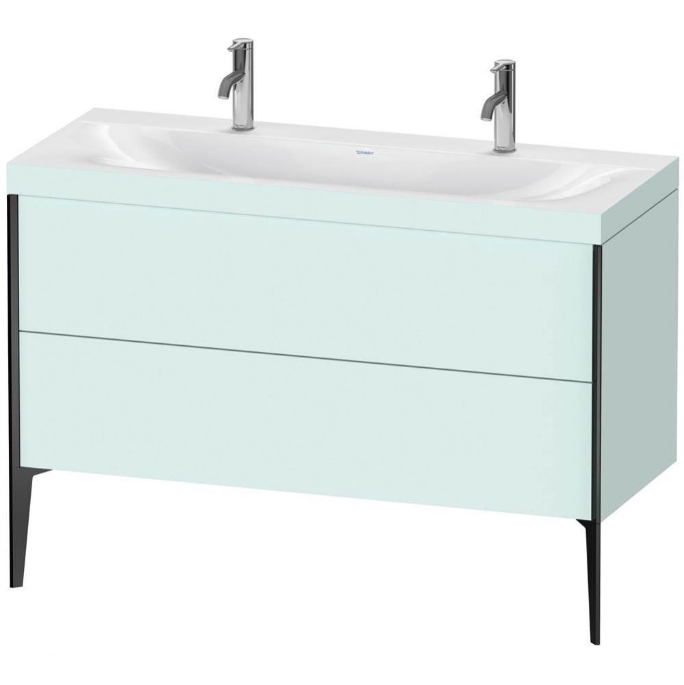 Duravit XViu Two Drawer C-Bonded Floorstanding Vanity Kit Light Blue