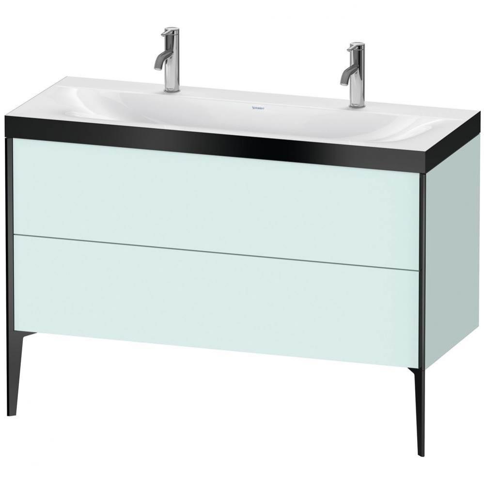 Duravit XViu Two Drawer C-Bonded Floorstanding Vanity Kit Light Blue