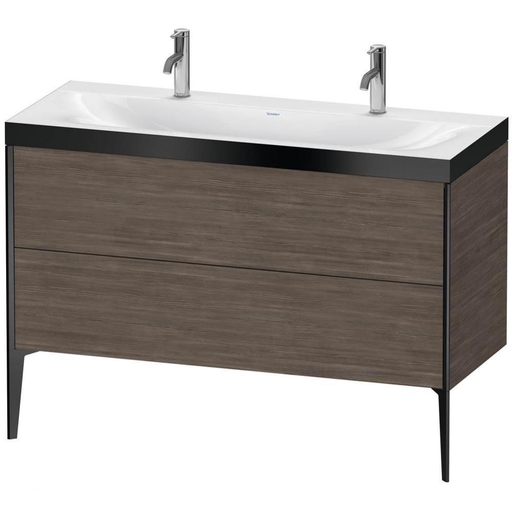 Duravit XViu Two Drawer C-Bonded Floorstanding Vanity Kit Pine Terra