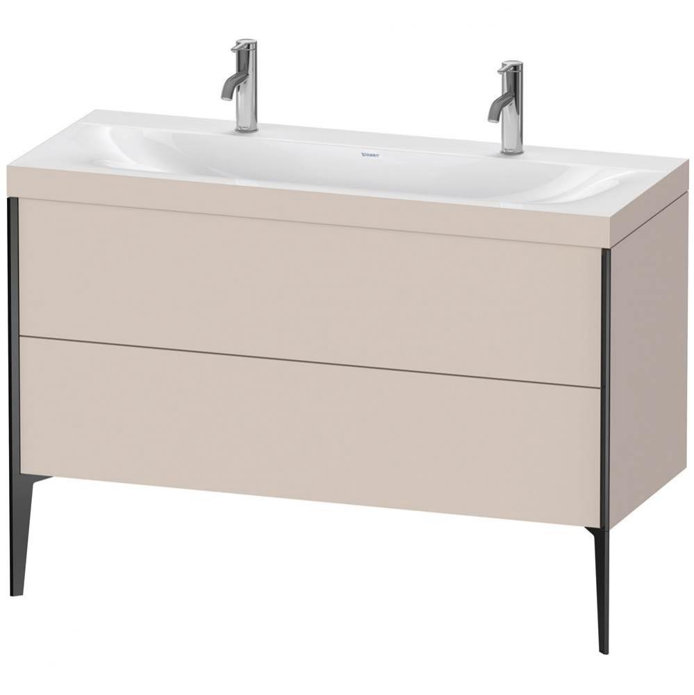 XViu Two Drawer C-Bonded Floorstanding Vanity Kit Taupe