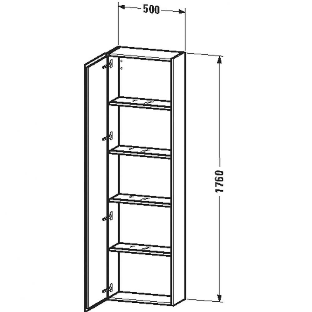 Duravit L-Cube Tall Cabinet  Pine Terra