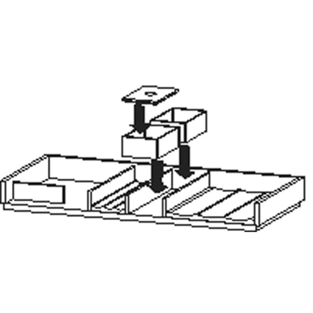 Interior system 620mm w/o siphon cut-out, Maple