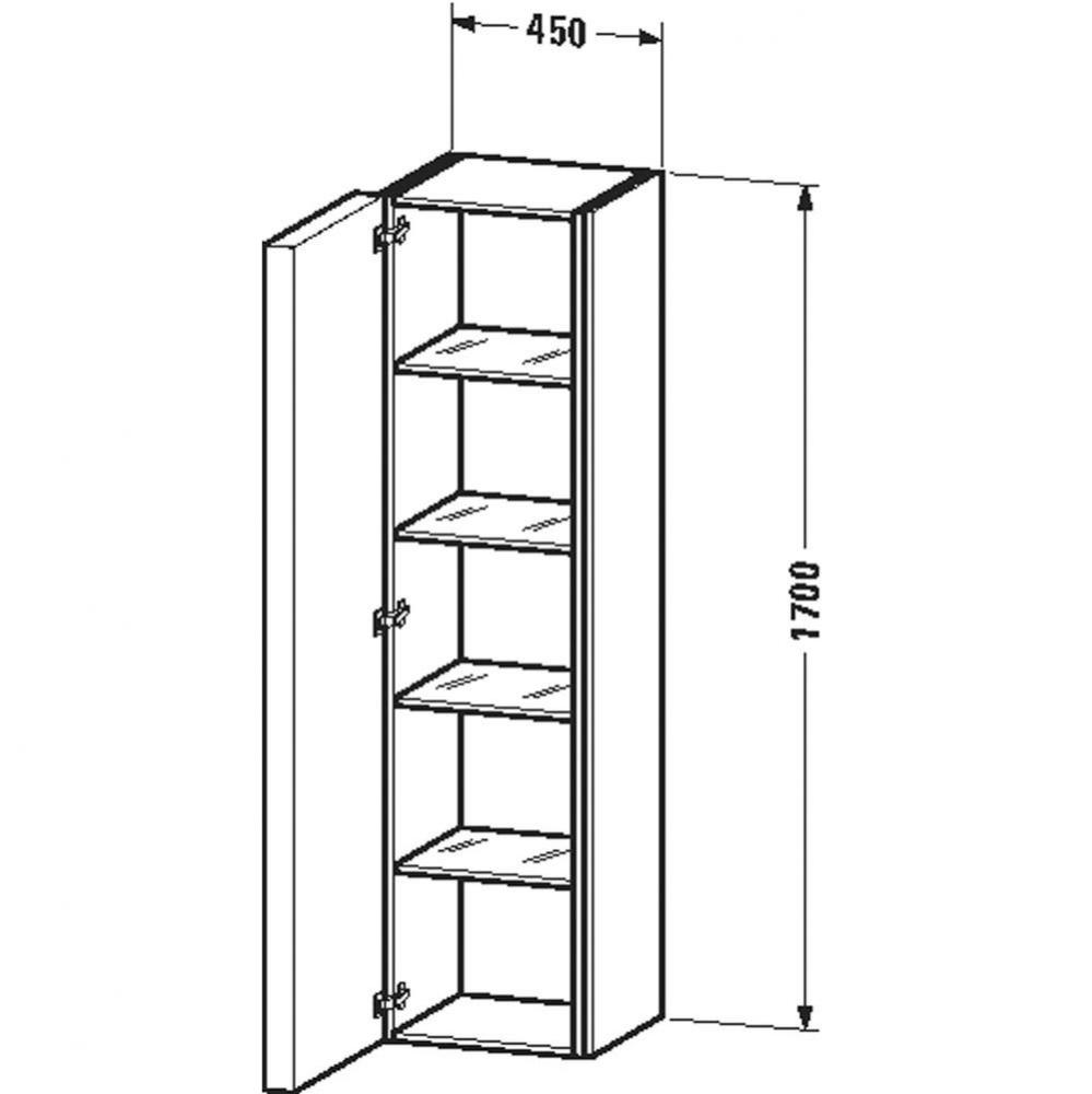 S1 tall cabinet 16 1/2''x17 3/4''x66 7/8'' -