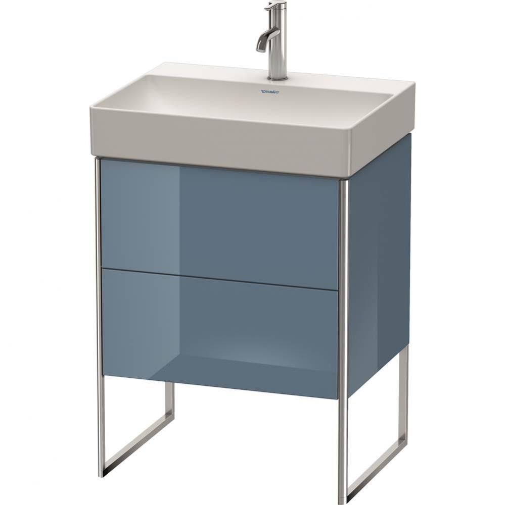 Duravit XSquare Floor Standing Vanity Unit  Stone Blue High Gloss