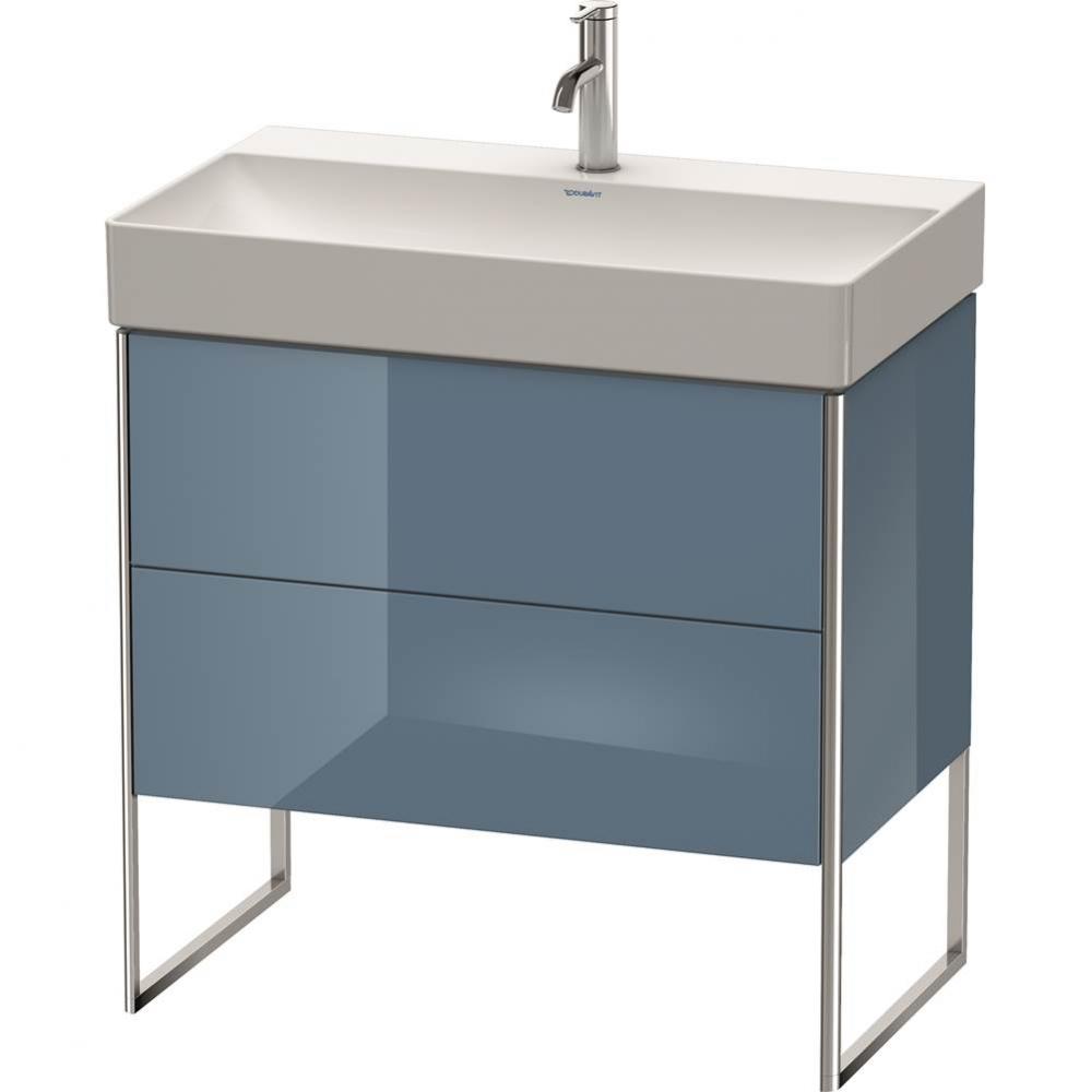 Duravit XSquare Floor Standing Vanity Unit  Stone Blue High Gloss