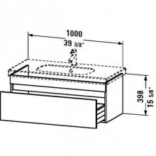 Duravit DS638504943 - Duravit DuraStyle One Drawer Wall-Mount Vanity Unit Graphite|Basalt