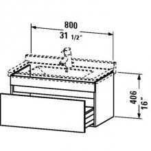 Duravit DS638804949 - Duravit DuraStyle One Drawer Wall-Mount Vanity Unit Graphite