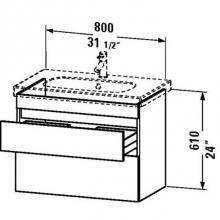 Duravit DS648402222 - Duravit DuraStyle Two Drawer Wall-Mount Vanity Unit White