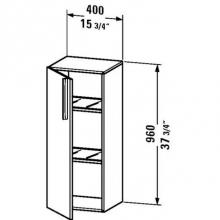 Duravit VE1106L4040 - Duravit Vero Semi-Tall Cabinet  Black High Gloss