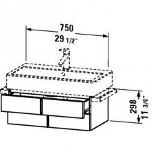 Duravit VE620601212 - Duravit Vero Vanity Unit Wall-Mounted  Brushed Oak