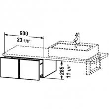 Duravit VE655908686 - Low cabinet f. console Vero, 1 pull out compartment,