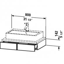 Duravit VE656105151 - Vanity Unit f.Console         Vero 1 drawer,