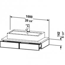 Duravit VE656201818 - Vanity Unit f.Console         Vero 1 drawer,