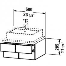 Duravit VE657007979 - Vanity Unit f.Console         Vero 2 drawers,