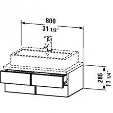 Duravit VE657105252 - Vanity Unit f.Console         Vero 2 drawers,