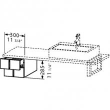 Duravit VE657607979 - Low cabinet f. console Vero, 2 drawers,